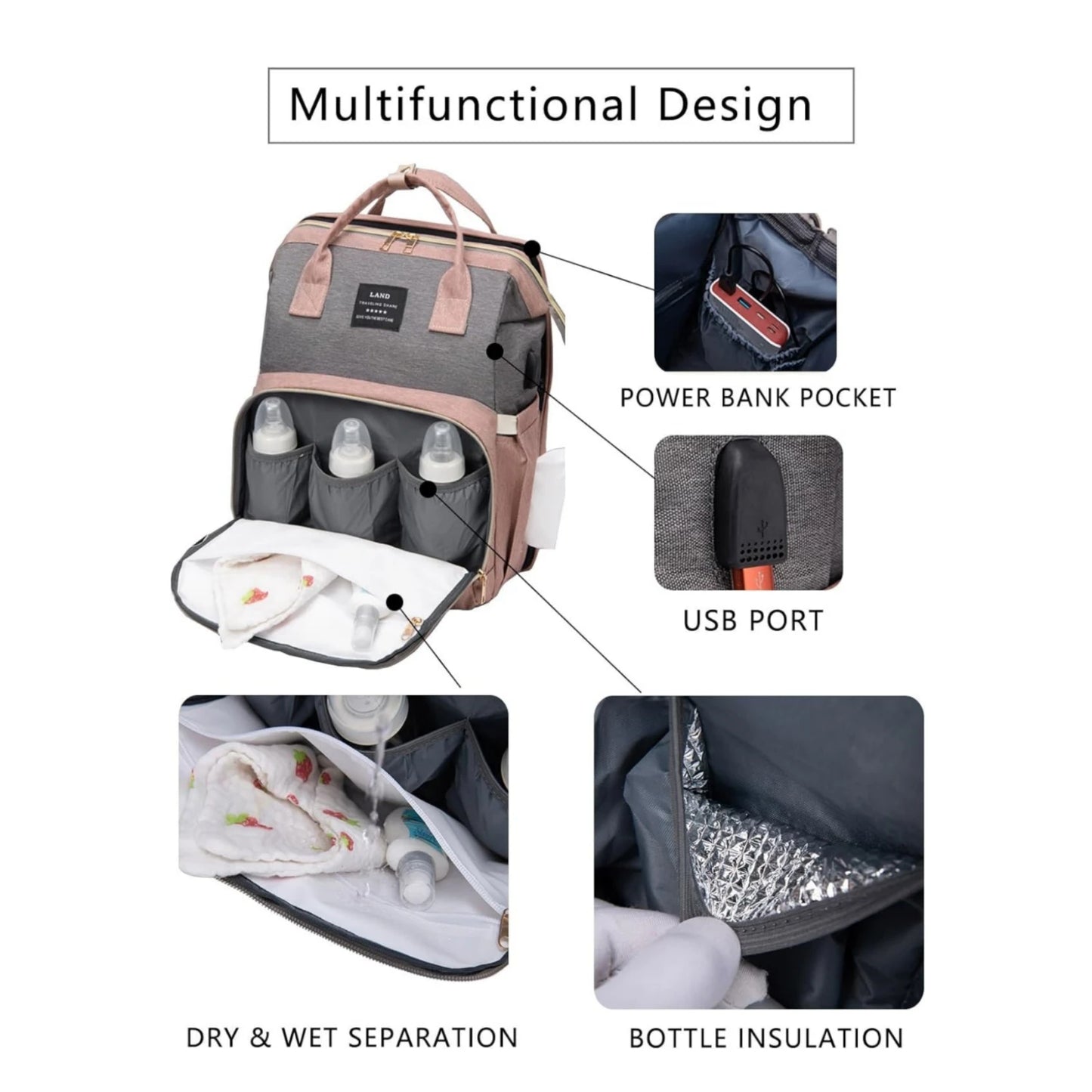 3in1 Mommy Diaper Bag